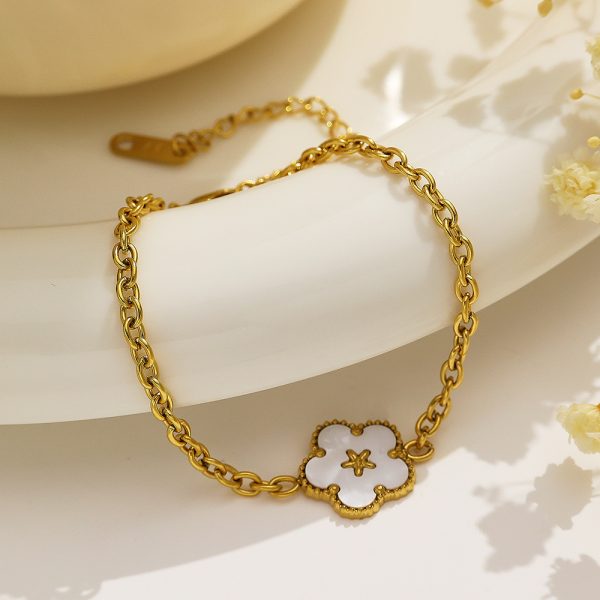 Stainless Steel Shell Flower Bracelet 875286784268