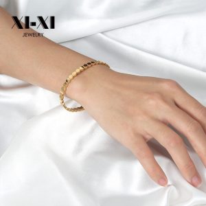 Stainless Steel Honeycomb Bangle 652655863104