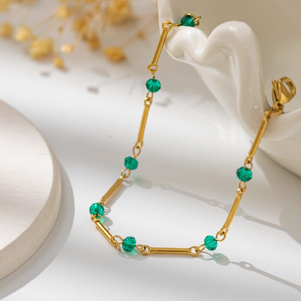 O1CN01QiUlBM25wjZas5UlM_3529117591-0-cib.jpg Stainless Steel Crystal Bead Bracelet 894378362473