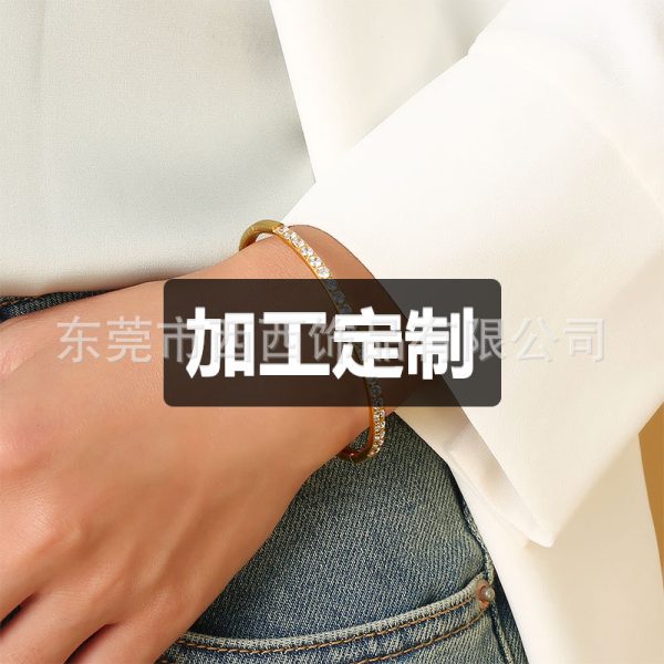 O1CN01Qjygyt25wjaPAVqvl_3529117591-0-cib.jpg Stainless Steel Tennis Bracelet 916685581278