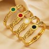 O1CN01QkTfI525wjTHGYXYr_3529117591-0-cib.jpg Stainless Steel Enamel Rhinestone Bangle 775140250721