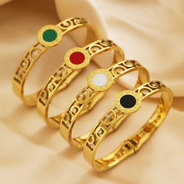 O1CN01QkTfI525wjTHGYXYr_3529117591-0-cib.jpg Stainless Steel Enamel Rhinestone Bangle 775140250721