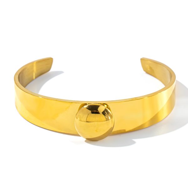 O1CN01Qye0mV25wjfqaCBCm_3529117591-0-cib.jpg Stainless Steel Ball Open Bangle 1050363904485