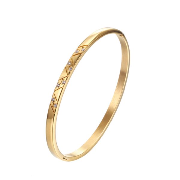 O1CN01R0JfAE25wjE8db2bZ_3529117591-0-cib.jpg Stainless Steel Grid Pattern Bangle 650725303704
