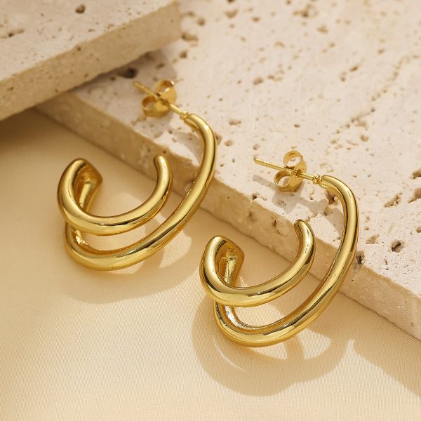 O1CN01RHysUz25wjUyWzAfd_3529117591-0-cib.jpg Stainless Steel C Shaped Earrings 803820872983