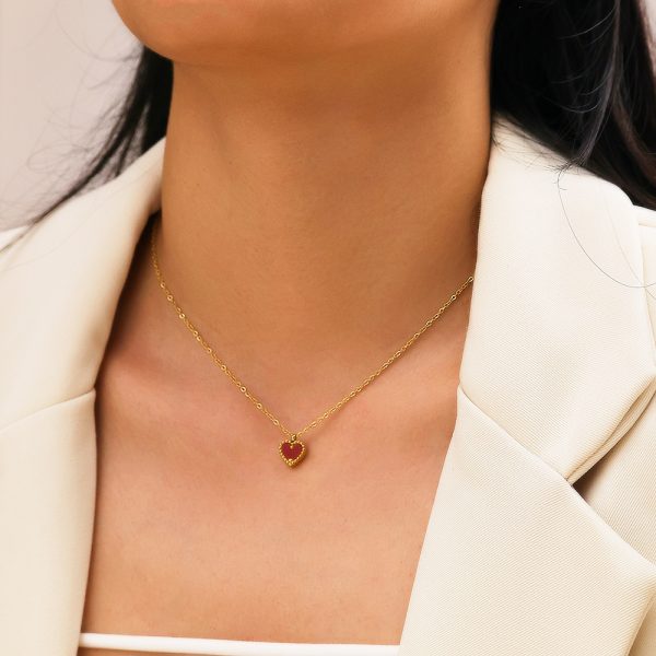 O1CN01RZTBjX25wjVtNXMyl_3529117591-0-cib.jpg Stainless Steel Mother of Pearl Heart Necklace 822606814248