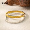 O1CN01RlpaFQ25wjcDGL7W7_3529117591-0-cib.jpg Stainless Steel Irregular Rhinestone Bangle 961192110201