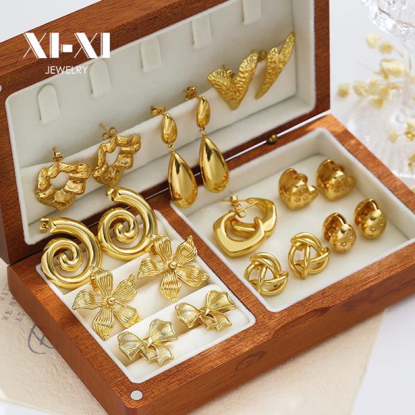 O1CN01RroVsD25wjboYVolj_3529117591-0-cib.jpg Stainless Steel Heart Hoop Earrings 803050409585