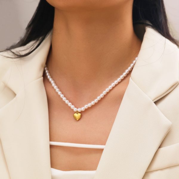 O1CN01RtVZlP25wjVHp7Yha_3529117591-0-cib.jpg Stainless Steel Pearl Heart Necklace 809918922800