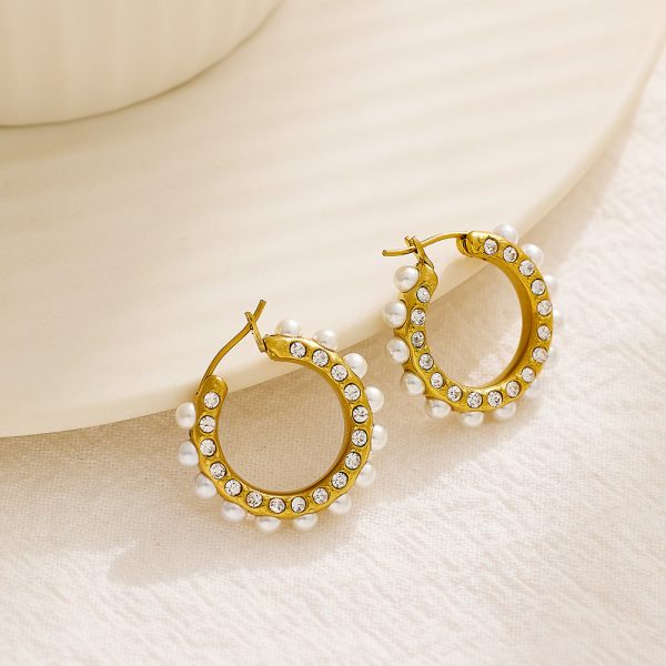 O1CN01RwSRPs25wjRbqT2FA_3529117591-0-cib.jpg Stainless Steel Pearl Hoop Earrings 756784087822