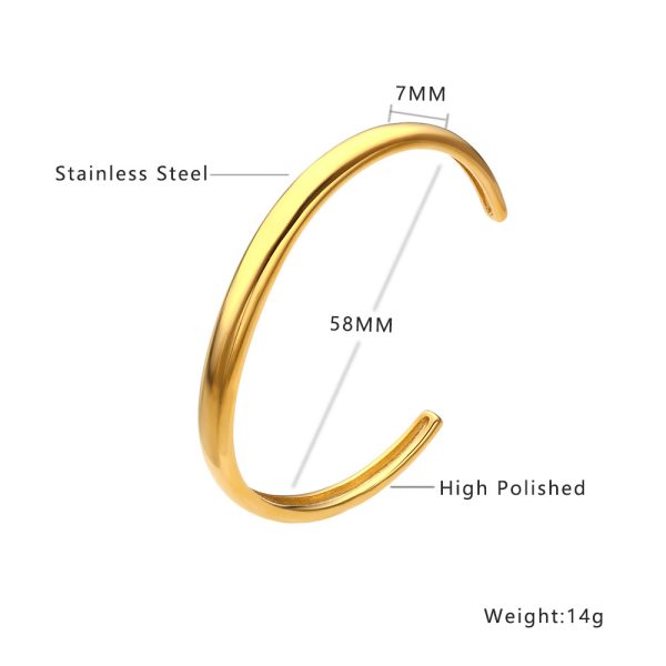O1CN01SFF2bb25wjNL10DHh_3529117591-0-cib.jpg Stainless Steel Open Star Bangle 661189873232
