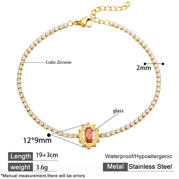 O1CN01SbQ7bi25wje7zuLvz_3529117591-0-cib.jpg Stainless Steel Glass Teardrop Bracelet 1003651456678