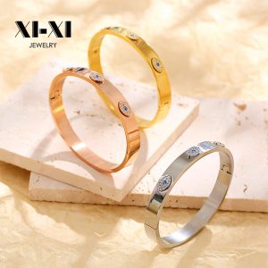 Stainless Steel Evil Eye Bangle 668998877776