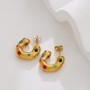 O1CN01SvpdmA25wjO0XmcKh_3529117591-0-cib-3.jpg Stainless Steel Rhinestone Crescent Earrings 724369464612