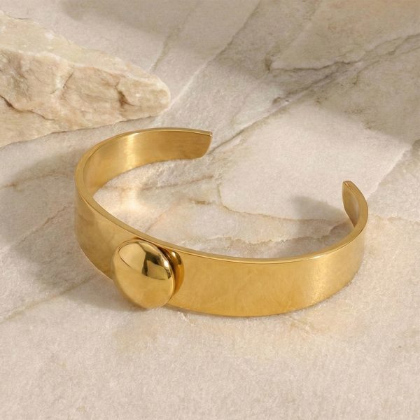 O1CN01TDa17V25wjfqaAljZ_3529117591-0-cib.jpg Stainless Steel Ball Open Bangle 1050363904485