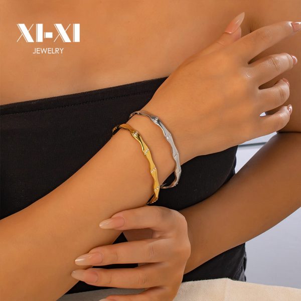 O1CN01TpSZup25wjc4sxW6c_3529117591-0-cib.jpg Stainless Steel Bamboo Zirconia Bangle 957517603666