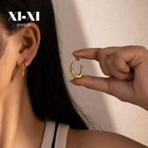 Stainless Steel Slim Hoop Earrings 893119418944