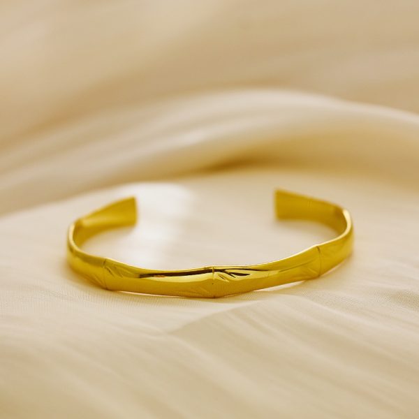 O1CN01UO62GS25wjQfeIfXi_3529117591-0-cib.jpg Stainless Steel Bamboo Open Bangle 747135353052