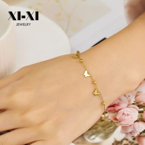 Stainless Steel Butterfly Tassel Bracelet 763853166116