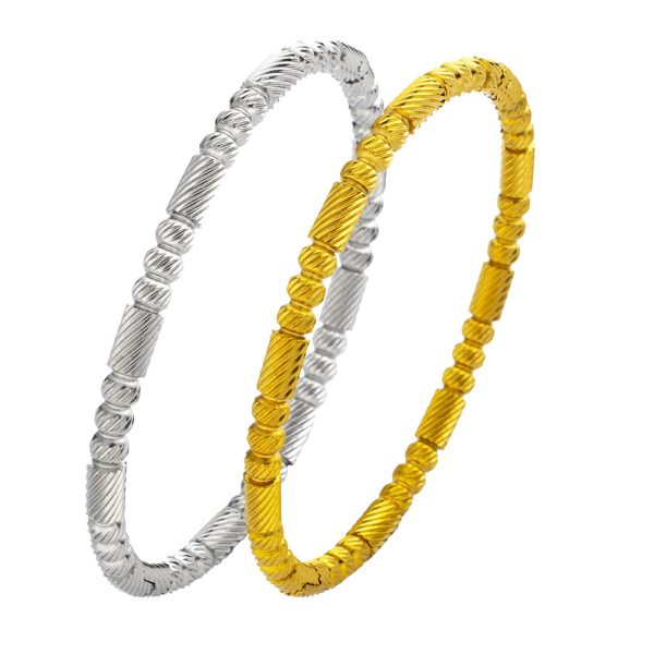 O1CN01UclG0d25wjZZ1JZdf_3529117591-0-cib.jpg Stainless Steel Textured Bead Bangle 894394207110