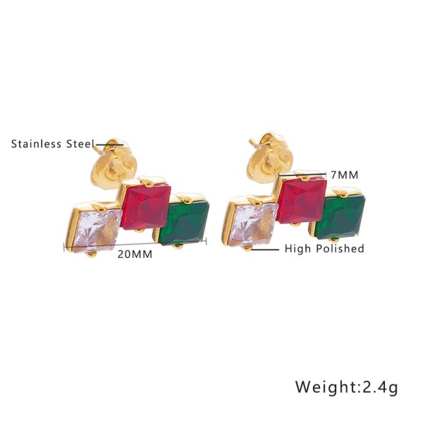 O1CN01UhjvNz25wjO4w5387_3529117591-0-cib-1.jpg Stainless Steel Square Zirconia Stud Earrings 726100553500