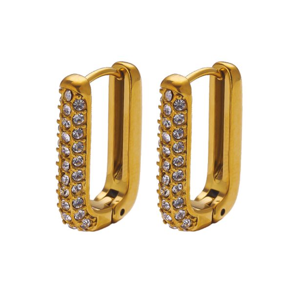 O1CN01VMc5Ag25wjc9RCjdR_3529117591-0-cib.jpg Stainless Steel Gemstone Hoop Earrings 797019795894