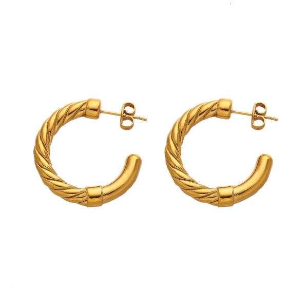 O1CN01VRM37w25wjUeVwtv7_3529117591-0-cib.jpg Stainless Steel Twisted C Earrings 797927611503