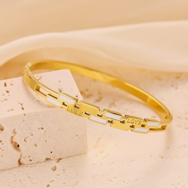 O1CN01VTriXv25wjfxJE3pG_3529117591-0-cib.jpg Stainless Steel Enamel Hollow Bangle 1052548804091