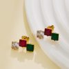 O1CN01VZa68B25wjOE0mkh4_3529117591-0-cib-1.jpg Stainless Steel Square Zirconia Stud Earrings 726100553500