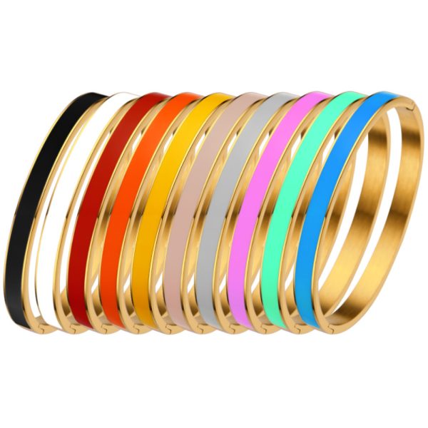O1CN01VfL6jR25wjckdGrAa_3529117591-0-cib.jpg Stainless Steel Enamel Bangle 973329898763