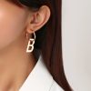 Stainless Steel Letter B Drop Earrings 647795628807