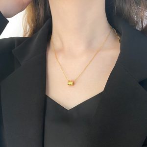 Stainless Steel Slim Waist Pendant Necklace 970964277903