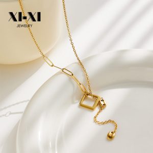 Stainless Steel Roman Numeral Necklace 657221189475