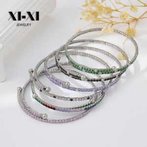 Stainless Steel Stretch Rhinestone Bracelet 894422963126