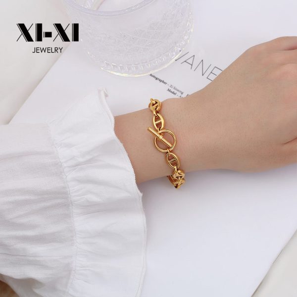 O1CN01XKMENr25wjbluzxou_3529117591-0-cib.jpg Stainless Steel Cuban Chain Bracelet 738992018271