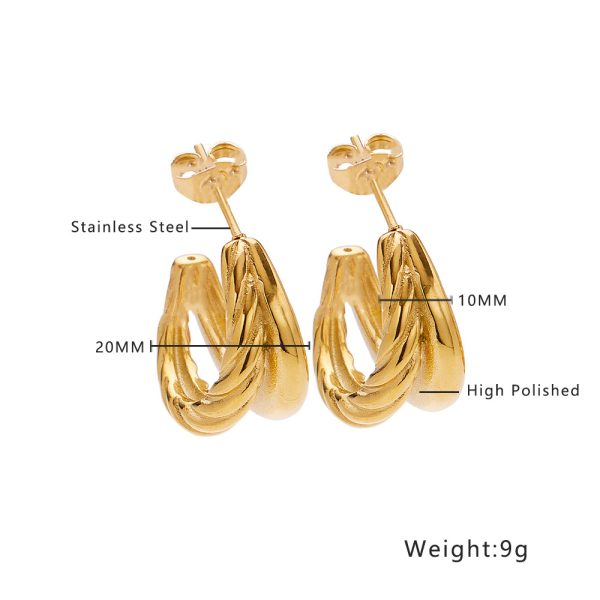 O1CN01XRdFau25wjbqOEzp4_3529117591-0-cib.jpg Stainless Steel Twist Hoop Earrings 724415240593