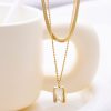 O1CN01XetBSy25wjRSW4wXY_3529117591-0-cib.jpg Stainless Steel Zirconia Double Layer Necklace 754852880311