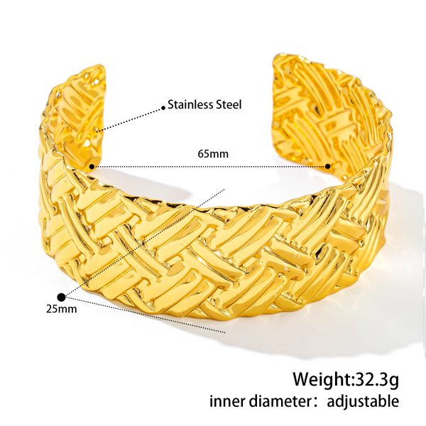 O1CN01XicqUo25wjfp6asvl_3529117591-0-cib.jpg Stainless Steel Geometric Cuff Bangle 1049157317335