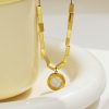 O1CN01Xtp5hO25wjVZKZOlL_3529117591-0-cib.jpg Stainless Steel Mother of Pearl Roman Numeral Necklace 816323005979