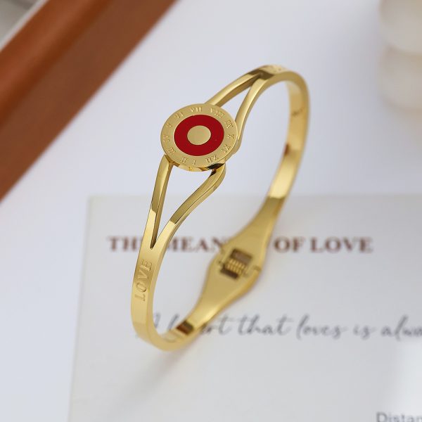 O1CN01XzD75J25wjTbh752L_3529117591-0-cib.jpg Stainless Steel Roman Numeral Bangle 778384711609