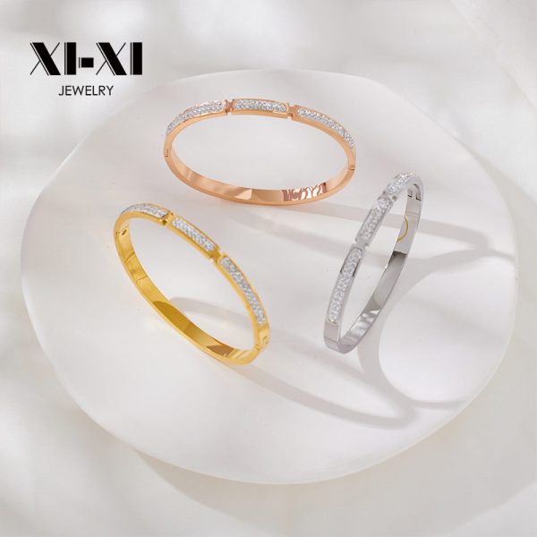 O1CN01YBzS0R25wjbqx1Ag8_3529117591-0-cib.jpg Stainless Steel Rhinestone H Bangle 744085794835