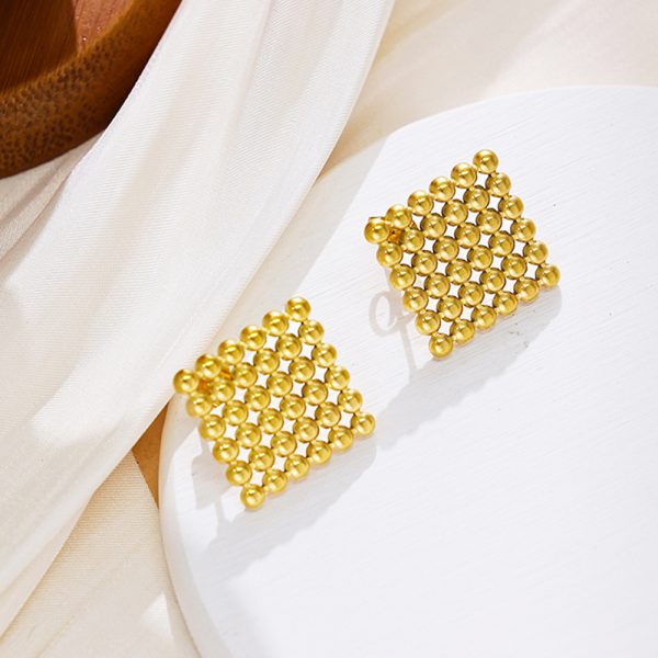 O1CN01YH0Fnu25wjYrGGE43_3529117591-0-cib.jpg Stainless Steel Woven Stud Earrings 872379028730