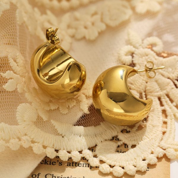 O1CN01YHEqLO25wjUdGHECx_3529117591-0-cib.jpg Stainless Steel Teardrop Dome Earrings 797234732790