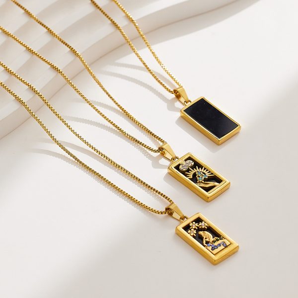 O1CN01YYLqqQ25wjNvysVfP_3529117591-0-cib.jpg Stainless Steel Rectangular Tag Necklace 725311031019