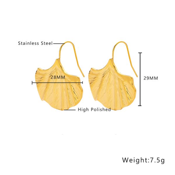 O1CN01YaKmk725wjbkTyZ19_3529117591-0-cib.jpg Stainless Steel Ginkgo Earrings 762007696354