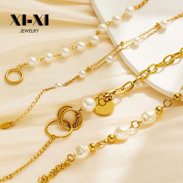O1CN01YyFPlv25wjbvlyJR7_3529117591-0-cib.jpg Stainless Steel Pearl Chain Bracelet 725269970436