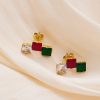 O1CN01ZLXwe925wjOAxio9D_3529117591-0-cib-1.jpg Stainless Steel Square Zirconia Stud Earrings 726100553500