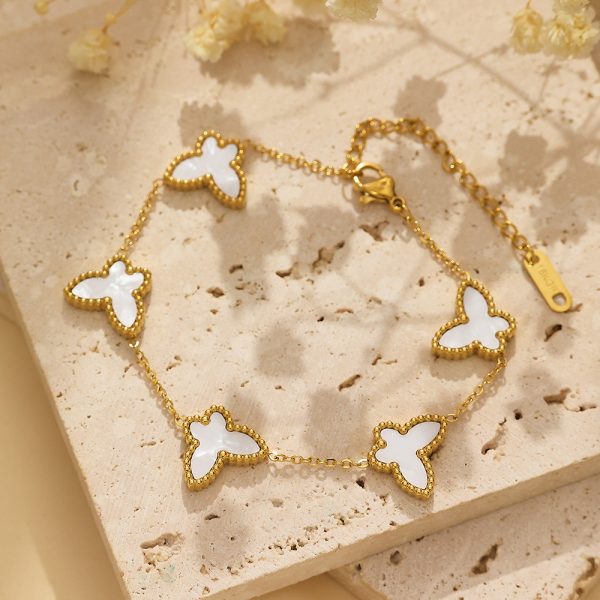 O1CN01ZYYGBc25wjUjZ9suT_3529117591-0-cib.jpg Stainless Steel Butterfly Shell Bracelet 798452945945