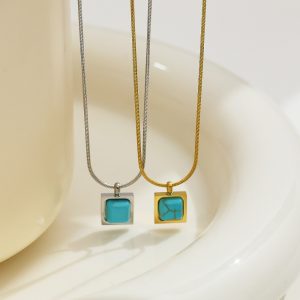 Stainless Steel Square Necklace 809448313006