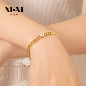 Stainless Steel Teardrop Chain Bracelet 916987037955